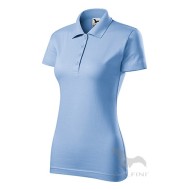Tricou polo femei, bumbac 180g/m2, Malfini Single J.223 Albastru deschis