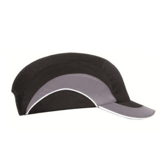 Sapca de protectie cu calota interioara prentru socuri, JSP HARDCAP, negru/gri Negru si Gri