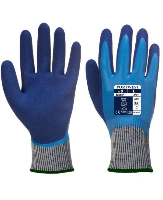 Manusi de protectie antitaiere Liquid Pro HR Cut [AP81] Albastru