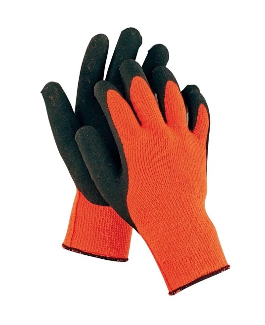 PALAWAN WINTER Manusi de protectie termica tricotate din fire sintetice acoperit cu strat latex HV portocaliu - negru Portocaliu