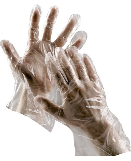 Manusi de unica folosinta din polietilena, cutie 100 buc Transparent