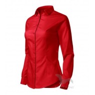 Camasa cu maneca lunga pentru femei, marginea inferioara curbata, 125g/m2 [229 Style LS] Rosu