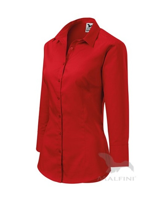 Camasa cu maneca lunga pentru femei, model cambrat,125g/m2 [218 Style] Rosu
