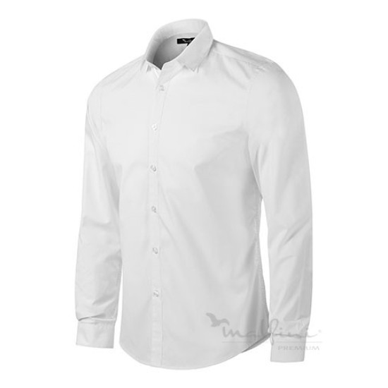 Camasa cu maneca lunga pentru barbati, model slim fit, 105g/m2 [262 Dynamic] Alb