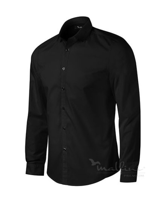 Camasa cu maneca lunga pentru barbati, model slim fit, 105g/m2 [262 Dynamic] Negru