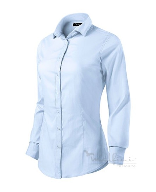 Camasa cu maneca lunga pentru femei, model slim fit, 105g/m2 [263 Dynamic] Light Blue