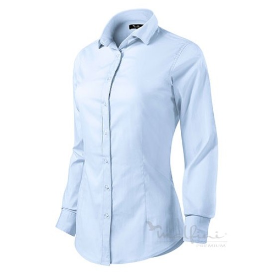 Camasa cu maneca lunga pentru femei, model slim fit, 105g/m2 [263 Dynamic] Light Blue