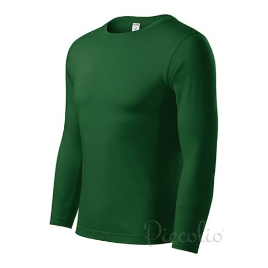 Tricou maneca lunga unisex,  bumbac 150g/m2, Malfini P75 Verde sticla