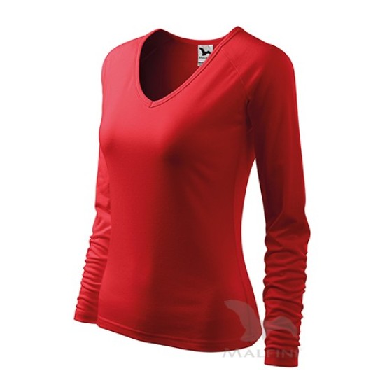 Tricou maneca lunga femei, bumbac 180g/m2, Malfini Elegance 127 Rosu Tricou maneca lunga femei, bumbac 180g/m2, Malfini Elegance 127 Rosu