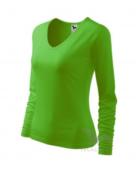 Tricou maneca lunga femei, bumbac 180g/m2, Malfini Elegance 127 Verde mar