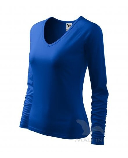 Tricou maneca lunga femei, bumbac 180g/m2, Malfini Elegance 127 Albastru regal