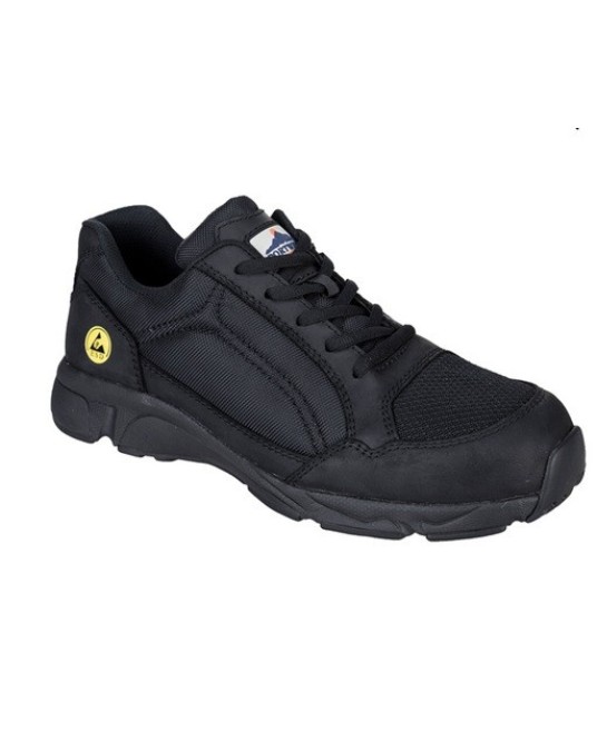 Pantofi de protectie cu bombeu compozit si lamela, ESD S1P [FT62] Negru
