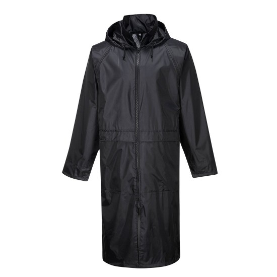 Pelerina lunga de ploaie, impermeabila, cusaturi intarite [S438] Negru