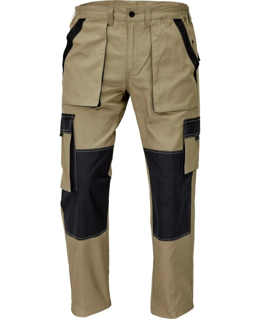 Pantaloni de lucru vara, bumbac 200g/m2 Max Summer Bej cu negru