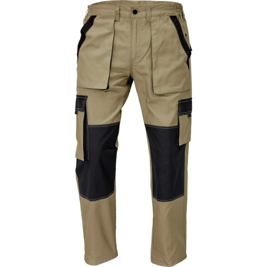 Pantaloni de lucru vara Max, bumbac 200g/mp Max , Bej cu negru Pantaloni de lucru vara Max, bumbac 200g/mp Max , Bej cu negru