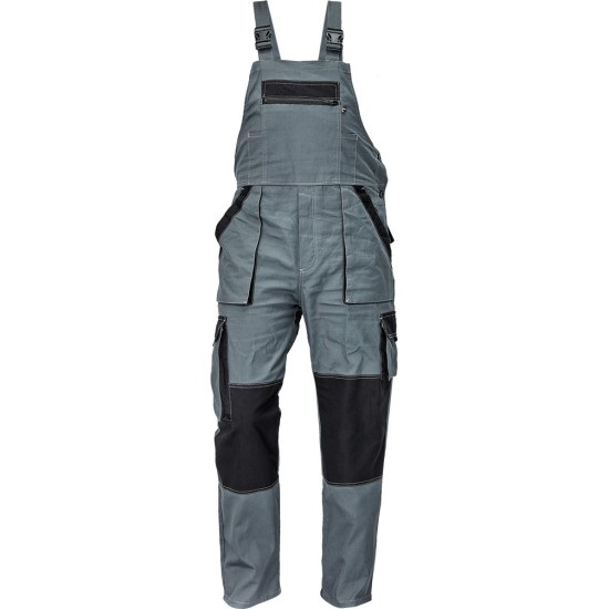 Salopeta cu pieptar vara, bumbac 200g/m2 Max Summer Gri si negru Salopeta cu pieptar vara, bumbac 200g/m2 Max Summer Gri si negru