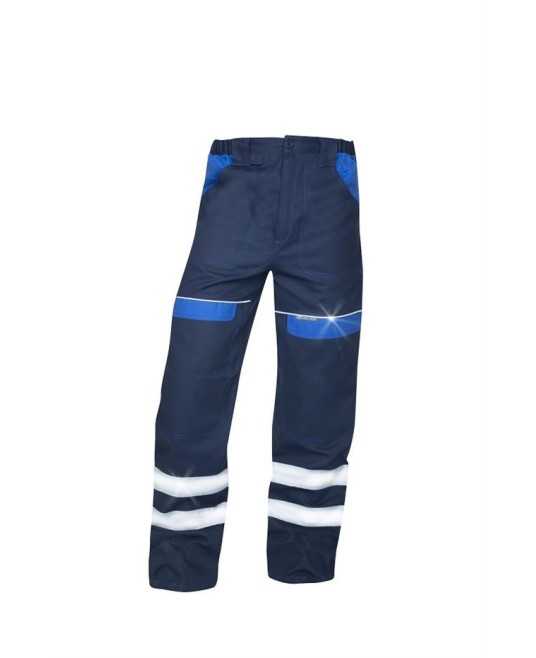 Pantaloni de lucru Cool Trend Reflex bleumarin, dungi reflectorizante Bleumarin