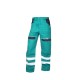 Pantaloni de lucru Cool Trend Reflex verde, dungi reflectorizante Verde si negru