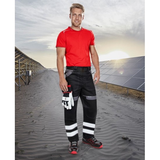 Pantaloni de lucru Cool Trend Reflex negru, dungi reflectorizante Negru si Gri Pantaloni de lucru Cool Trend Reflex negru, dungi reflectorizante Negru si Gri