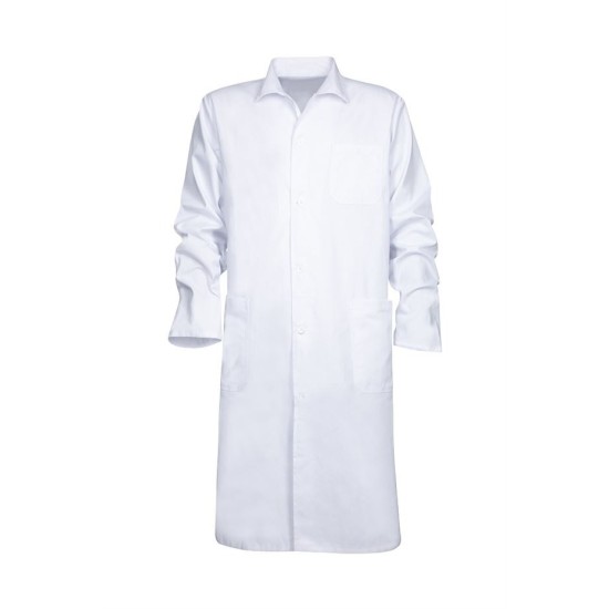 Halat de lucru barbati, bumbac 190g/m2 Alb Halat de lucru barbati, bumbac 190g/m2 Alb