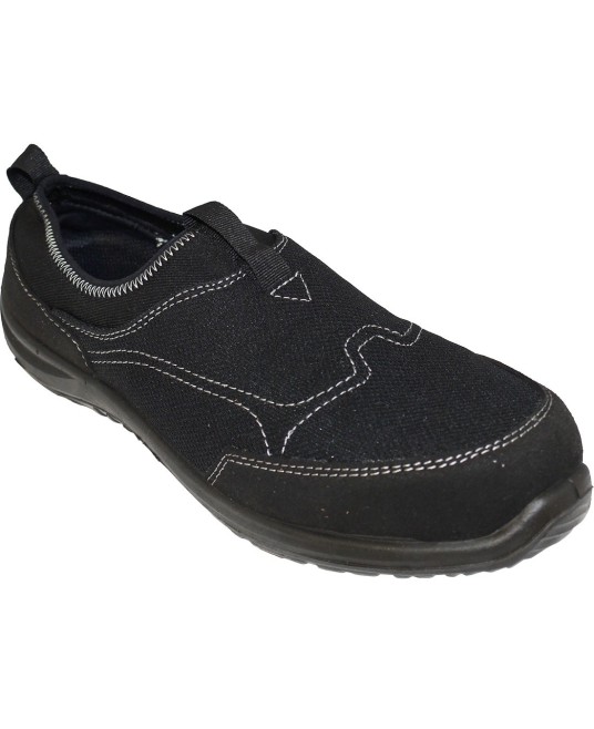 Pantofi de protectie pentru Productie, bombeu metalic si lamela, talpa PU, S1P [FT54] Negru