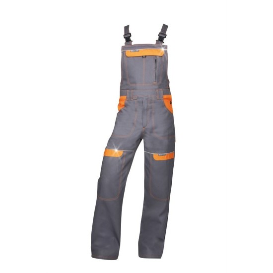 Salopeta de lucru Cool Trend bumbac, 260g/m2 gri -portocaliu Salopeta de lucru Cool Trend bumbac, 260g/m2 gri -portocaliu