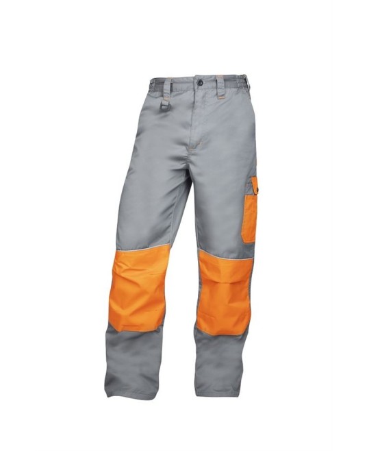 Pantaloni de lucru foarte rezistenti, tercot 235g/m2, 2Strong  Gri si Portocaliu