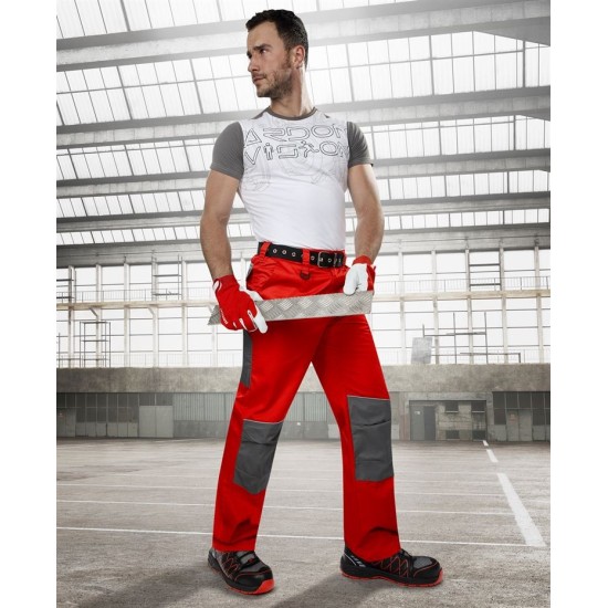 Pantaloni de lucru foarte rezistenti, tercot 235g/m2, 2Strong Rosu Pantaloni de lucru foarte rezistenti, tercot 235g/m2, 2Strong Rosu