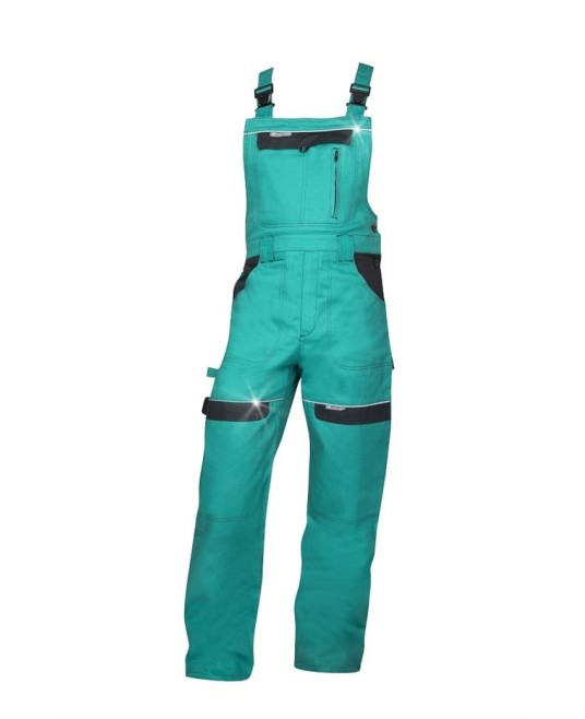 Salopeta de lucru Cool Trend, bumbac, 260g/m2 verde
