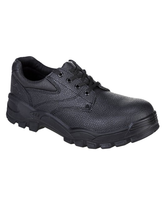 Pantofi de protectie cu bombeu metalic si lamela, talpa PU/PU, S1P [FW14] Negru