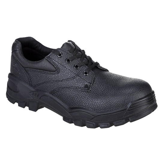 Pantofi de protectie cu bombeu metalic si lamela, talpa PU/PU, S1P [FW14] Negru