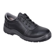 Pantofi de protectie cu bombeu metalic si lamela, talpa PU/PU, S3 [FW43] Negru