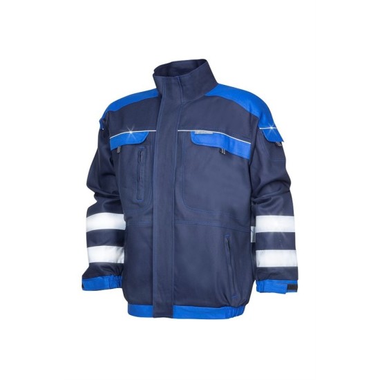 Jacheta de lucru reflectorizanta, bumbac, 260g/m2, Cool Trend Reflex, bleumarin Jacheta de lucru reflectorizanta, bumbac, 260g/m2, Cool Trend Reflex, bleumarin
