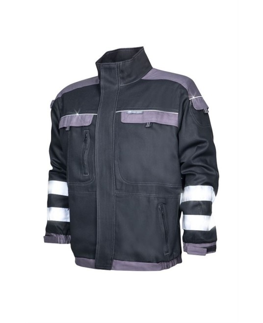 Jacheta de lucru reflectorizanta, bumbac, 260g/m2, Cool Trend Reflex negru
