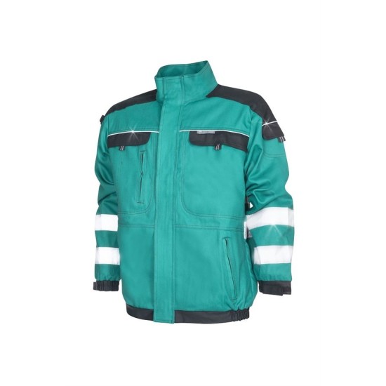 Jacheta de lucru reflectorizanta, bumbac, 260g/m2, Cool Trend Reflex verde Jacheta de lucru reflectorizanta, bumbac, 260g/m2, Cool Trend Reflex verde