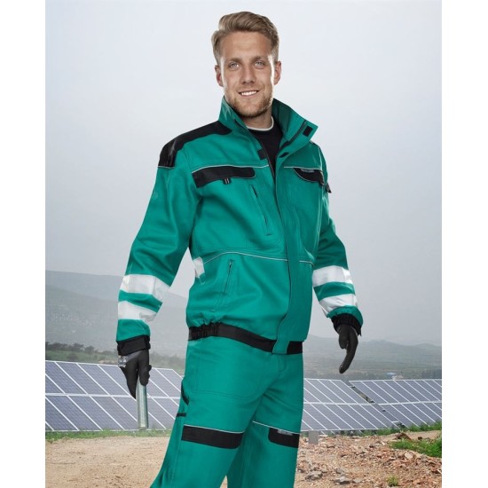 Jacheta de lucru reflectorizanta, bumbac, 260g/m2, Cool Trend Reflex verde Jacheta de lucru reflectorizanta, bumbac, 260g/m2, Cool Trend Reflex verde