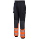 Pantaloni de protectie Hi-Vis reflectorizant Flexi, colectia KX3 [KX341] Negru si portocaliu