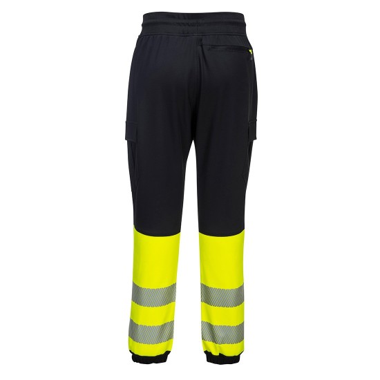Pantaloni de protectie Hi-Vis reflectorizant Flexi, colectia KX3 [KX341] Negru si galben