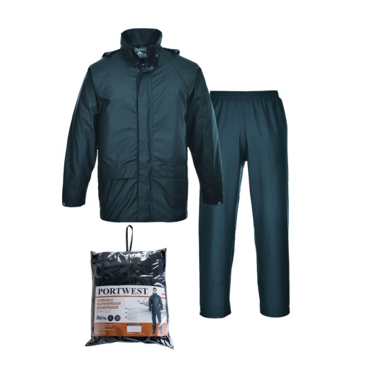 Costum ploaie poliuretan, maxima rezistenta la apa, 330g/m2 Costum ploaie poliuretan, maxima rezistenta la apa, 330g/m2