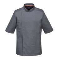 Jacheta cu maneca scurta pentru bucatari, plasa MeshAir [C738] Gri