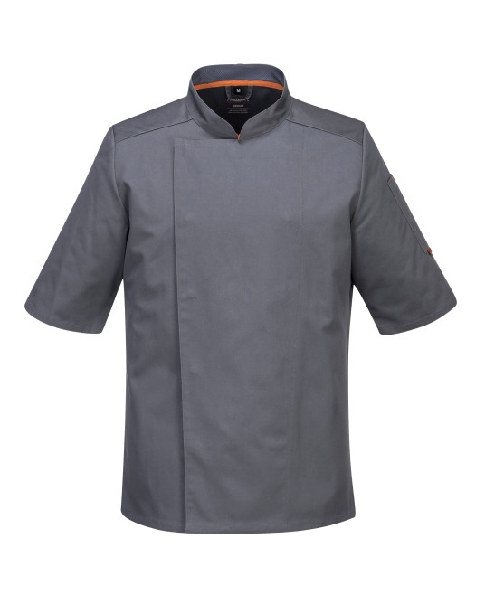Jacheta cu maneca scurta pentru bucatari, plasa MeshAir [C738] Gri