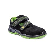 Sandale de protectie ESD foarte comode S1P Negru cu verde
