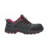 Pantofi de protectie cu bombeu compozit si lamela, S1P  [G3197] Negru-Rosu