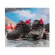 Pantofi de protectie cu bombeu compozit si lamela, S1P [G3197] Negru-Rosu