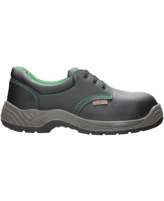 Pantofi de protectie cu bombeu metalic si lamela, talpa PU/PU, S3 [G3273] Negru si verde