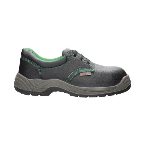 Pantofi de protectie cu bombeu metalic si lamela, talpa PU/PU, S3 [G3273] Negru si verde