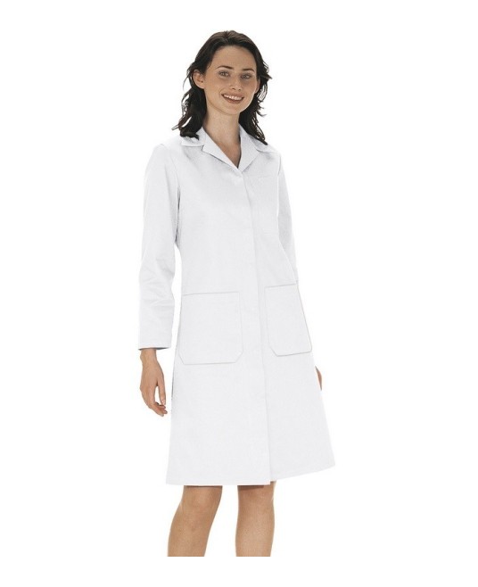 Halat medical pentru femei, 3 buzunare mari, tercot, 210g/m2 [LW63] Alb