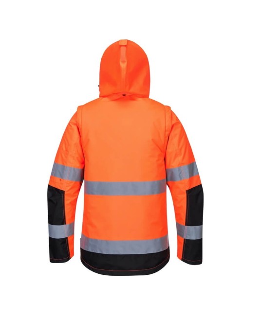 Jacheta reflectorizanta Hi-Vis Premium 3-in-1 [C469] Portocaliu si negru