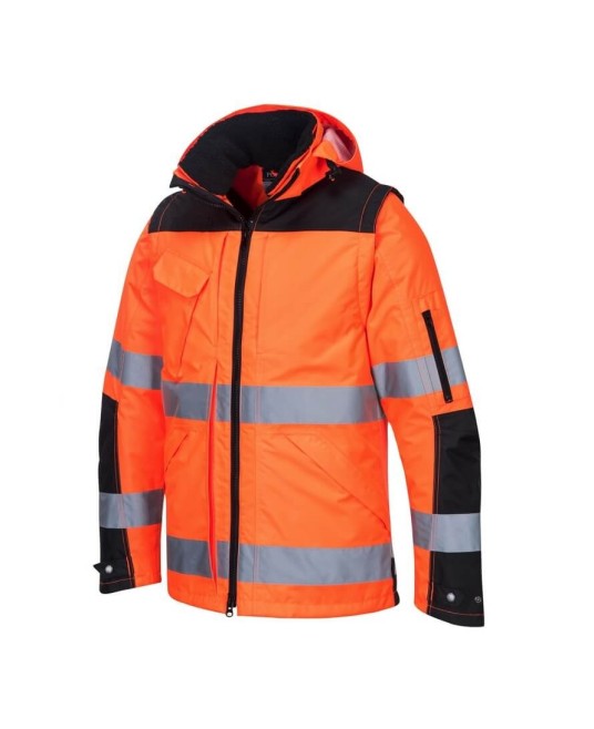 Jacheta reflectorizanta Hi-Vis Premium 3-in-1 [C469] Portocaliu si negru