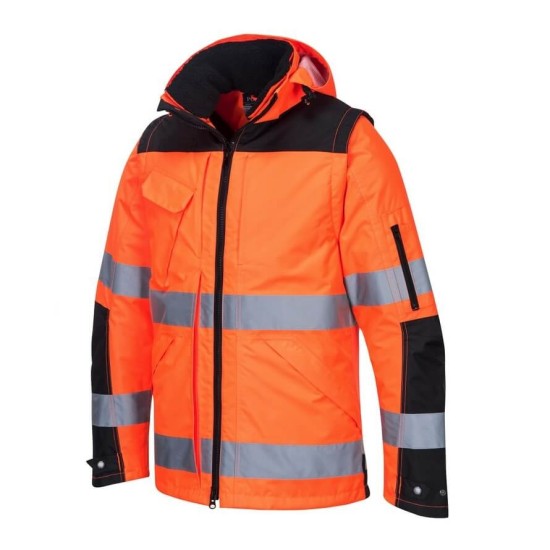 Jacheta reflectorizanta Hi-Vis Premium 3-in-1 [C469] Portocaliu si negru